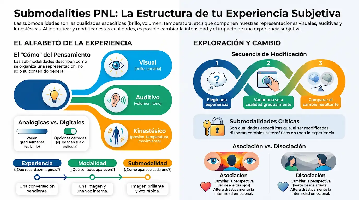 Infografía sobre recorrido formativo en PNL y horas de certificación